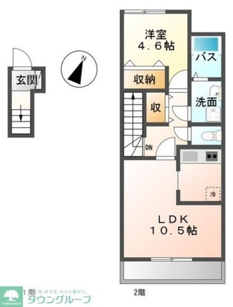 ブランジュ南逆井の物件間取画像